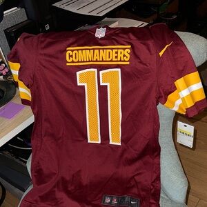 Nike Maroon and Yellow Football Jersey
